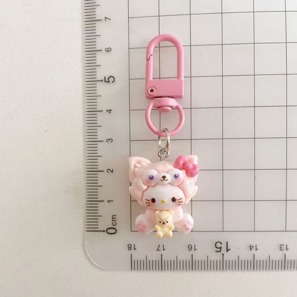 Sanrio Character Keychain Cute School Bag Accessories, six in a set - Image 3