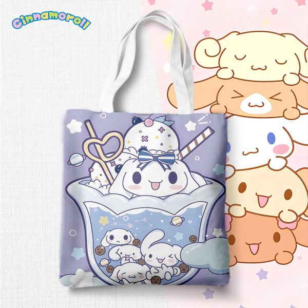 Sanrio Cinnamoroll canvas bag built-in zipper pocket 33*38cm - Image 3