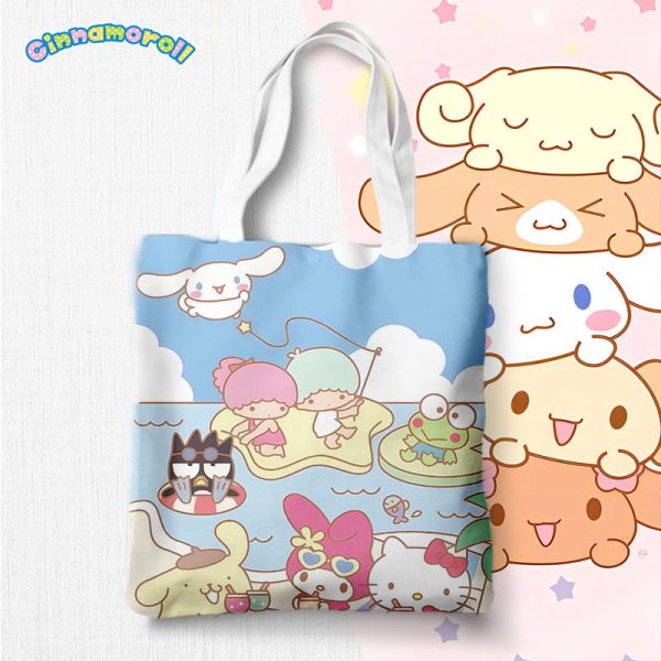 Sanrio Cinnamoroll canvas bag built-in zipper pocket 33*38cm - Image 6
