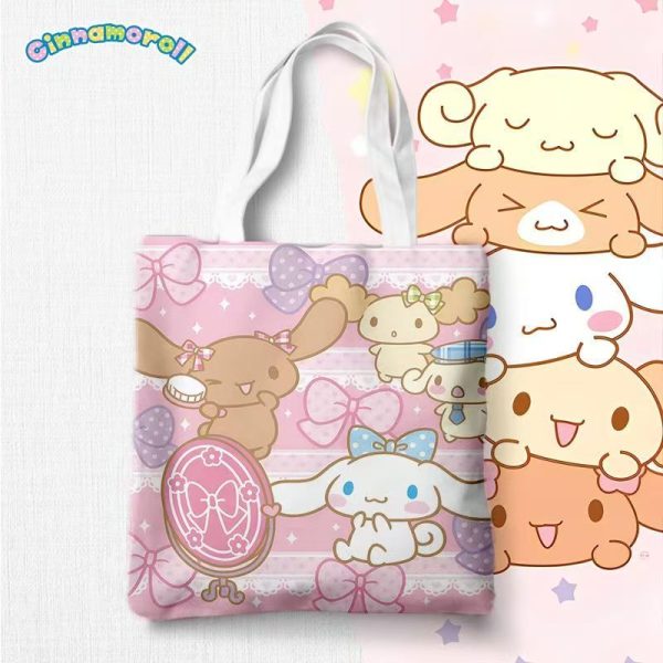 Sanrio Cinnamoroll canvas bag built-in zipper pocket 33*38cm - Image 7