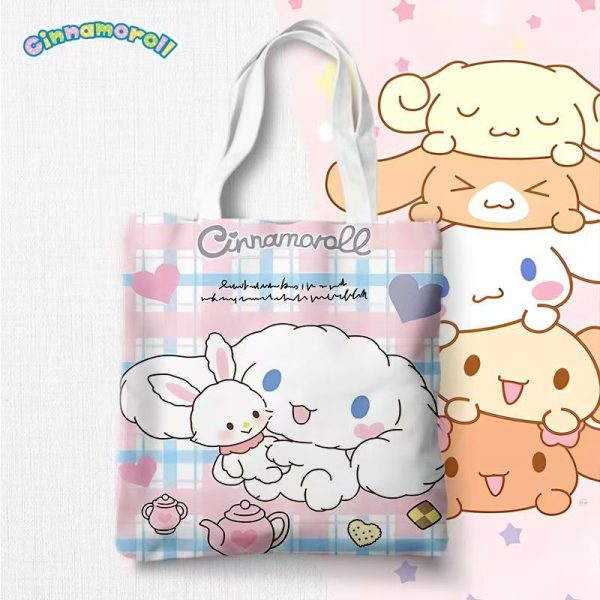 Sanrio Cinnamoroll canvas bag built-in zipper pocket 33*38cm - Image 8