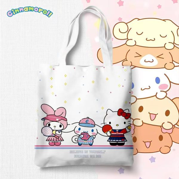 Sanrio Cinnamoroll canvas bag built-in zipper pocket 33*38cm - Image 9