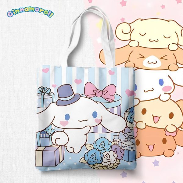 Sanrio Cinnamoroll canvas bag built-in zipper pocket 33*38cm - Image 10