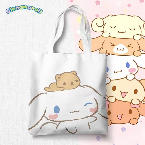 Sanrio Cinnamoroll canvas bag built-in zipper pocket 33*38cm - Image 4