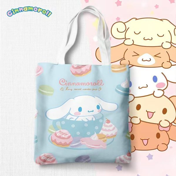 Sanrio Cinnamoroll canvas bag built-in zipper pocket 33*38cm - Image 12
