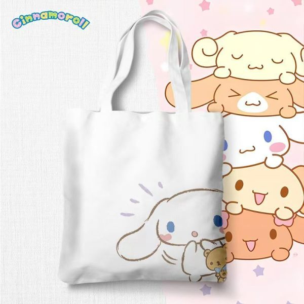 Sanrio Cinnamoroll canvas bag built-in zipper pocket 33*38cm - Image 13