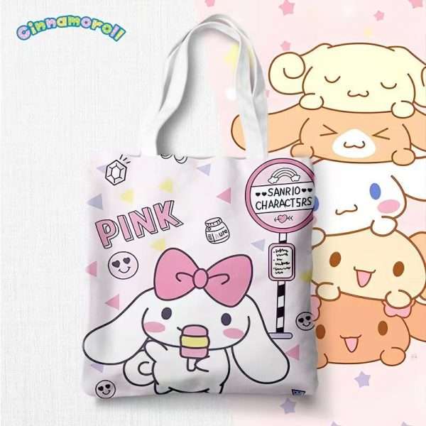 Sanrio Cinnamoroll canvas bag built-in zipper pocket 33*38cm - Image 14