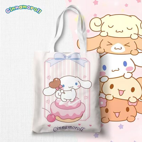 Sanrio Cinnamoroll canvas bag built-in zipper pocket 33*38cm - Image 5
