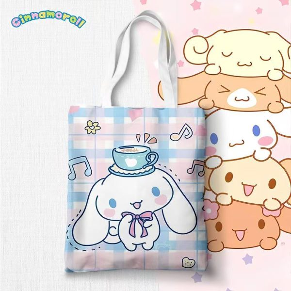 Sanrio Cinnamoroll canvas bag built-in zipper pocket 33*38cm - Image 19