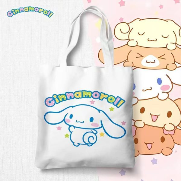Sanrio Cinnamoroll canvas bag built-in zipper pocket 33*38cm - Image 20